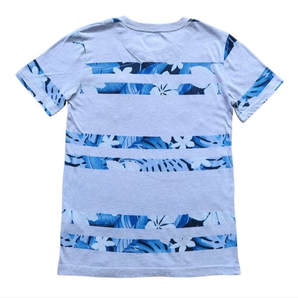 Hurley Youth Boys T Shirt Light Blue Tropical Palm Chest Pocket Large (12 -13 Y) - Picture 4 of 8